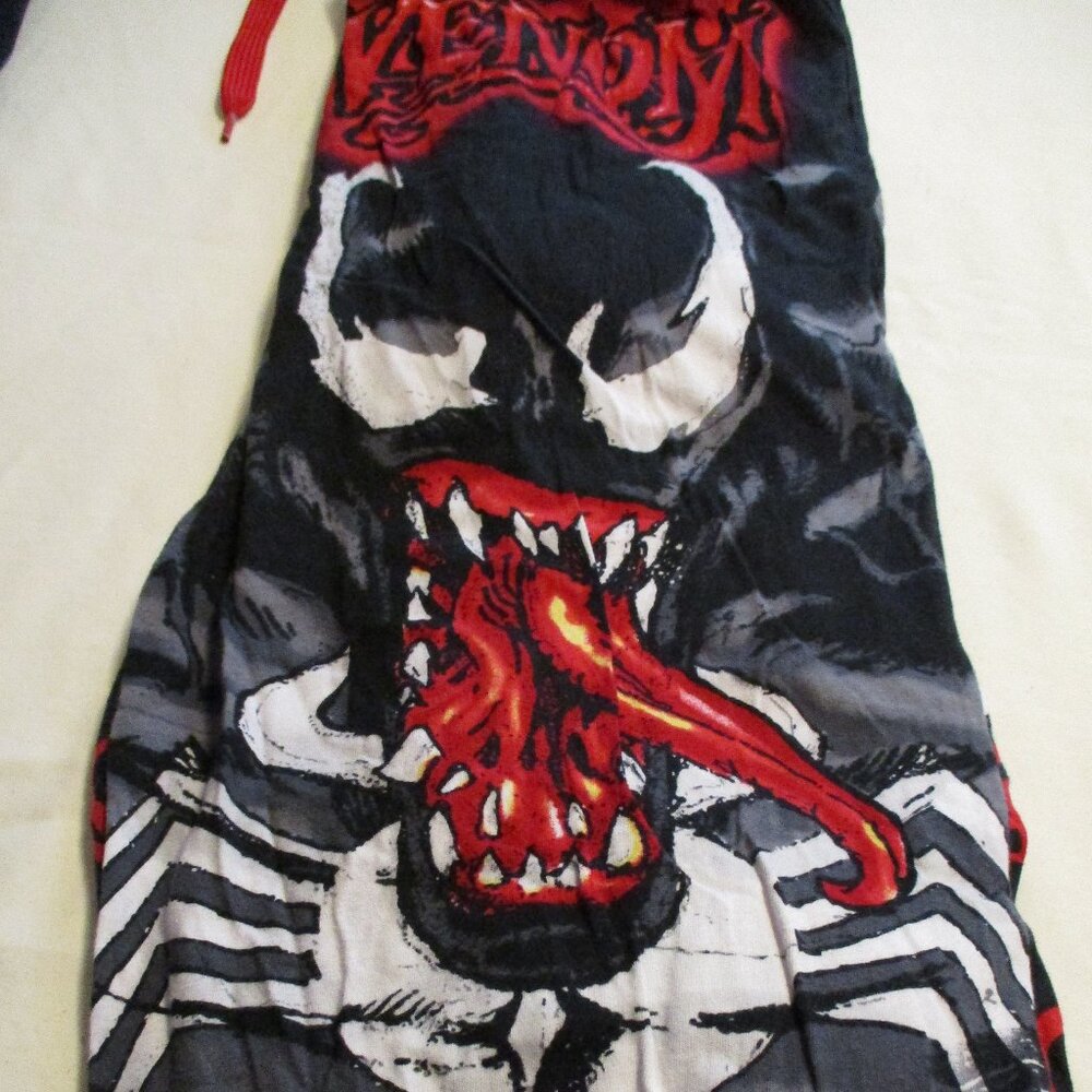 Venom 0ants Marvel Men Large Black Red White Spiderman Lounge Pants